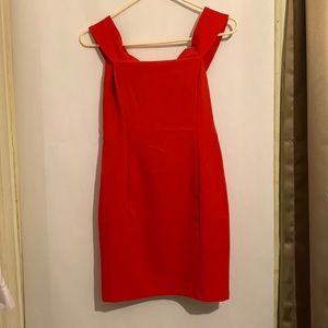 Forever 21 off shoulder sleeveless red dress size m